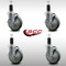 Service Caster 5'' SS Gray Poly Swivel 1-1/4'' Expanding Stem Caster Set with Brake, 4PK SCC-SSEX20S514-PPUB-TLB-114-4 - alternate 2